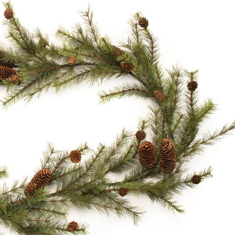 Pine and pinecone garland 6'l