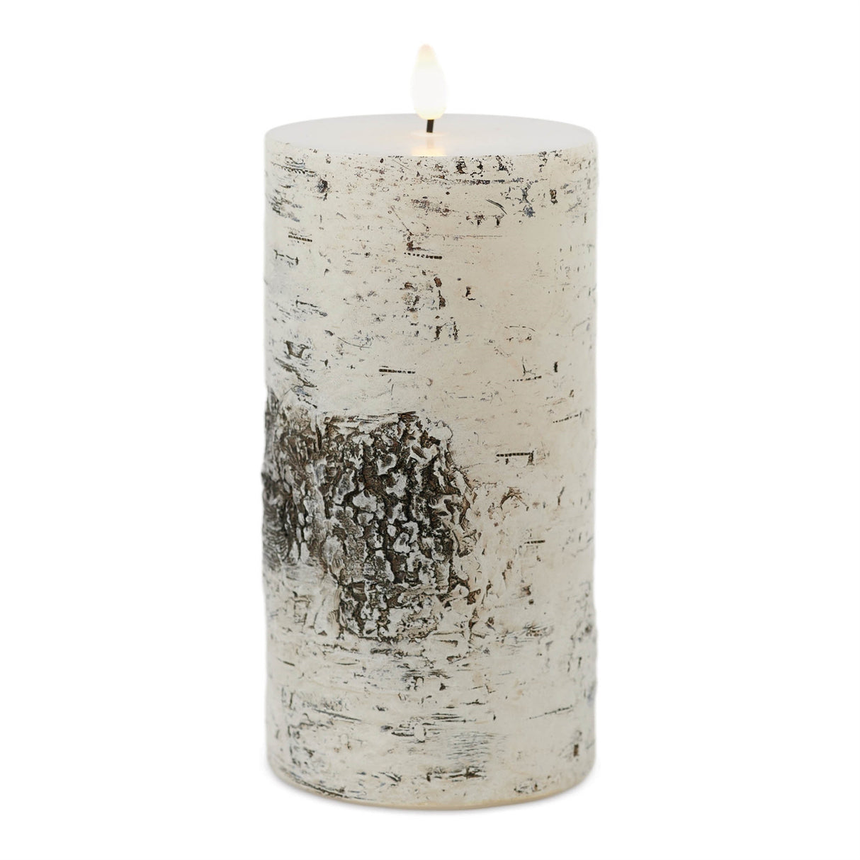 Fia wick birch design pillar candle (set of 2)