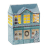 Iron village bookstore with led accent 12"h