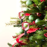 Glass pickleball racket ornament (set of 12)
