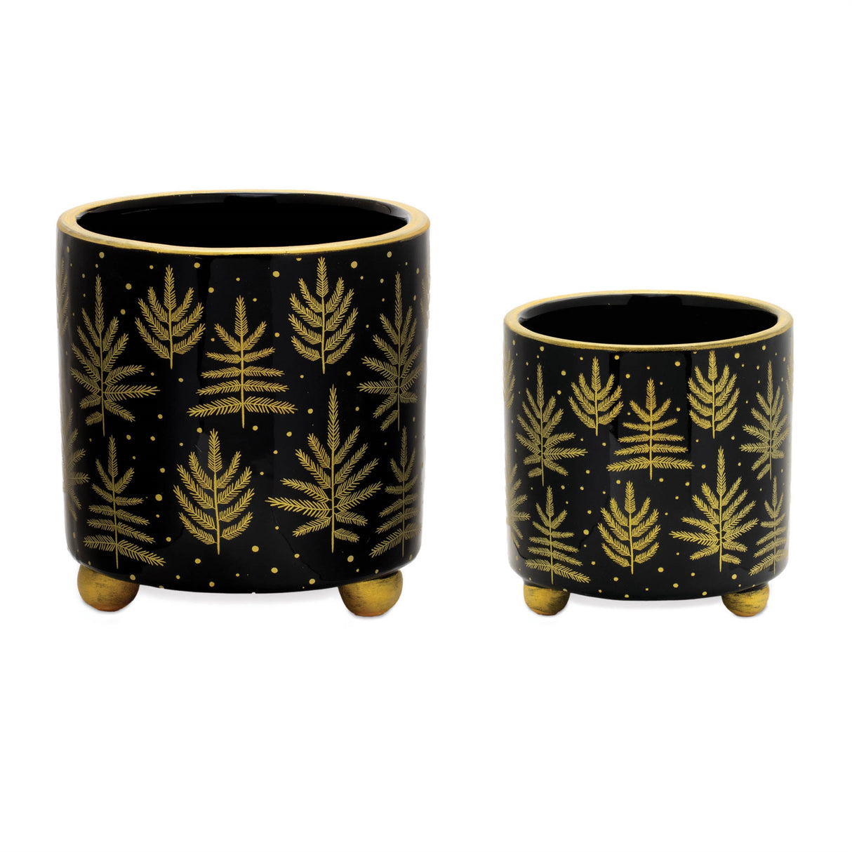 Footed-pine-tree-planter-(set-of-2)-Christmas-Decor