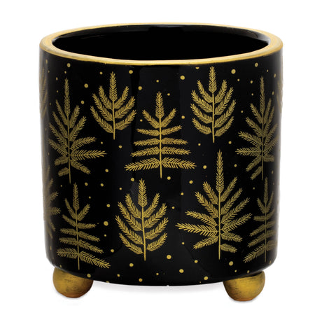 Footed pine tree planter (set of 2)