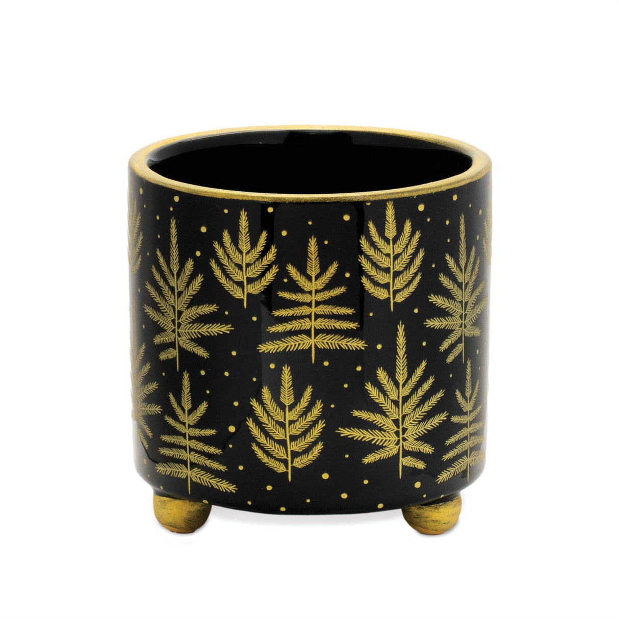 Footed pine tree planter (set of 2)