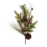 Pine and sleigh bell spray (set of 6)