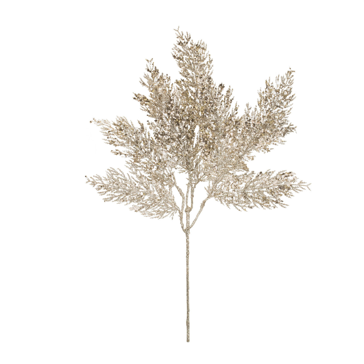 Glittered cedar spray (set of 6)