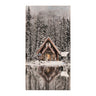 Wooden winter lake lodge plaque 17.5"h