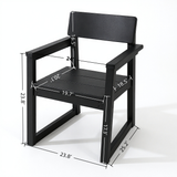 Black HDPE outdoor & garden Armchairs with  backres Modernist Designt chairs