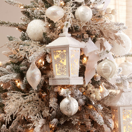 Led winter lantern 14"h