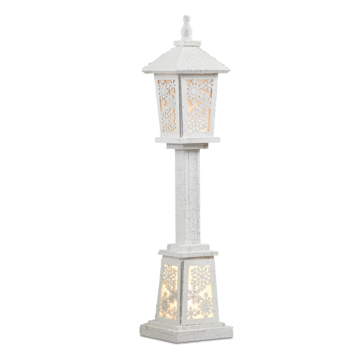 Led winter lantern post 32"h