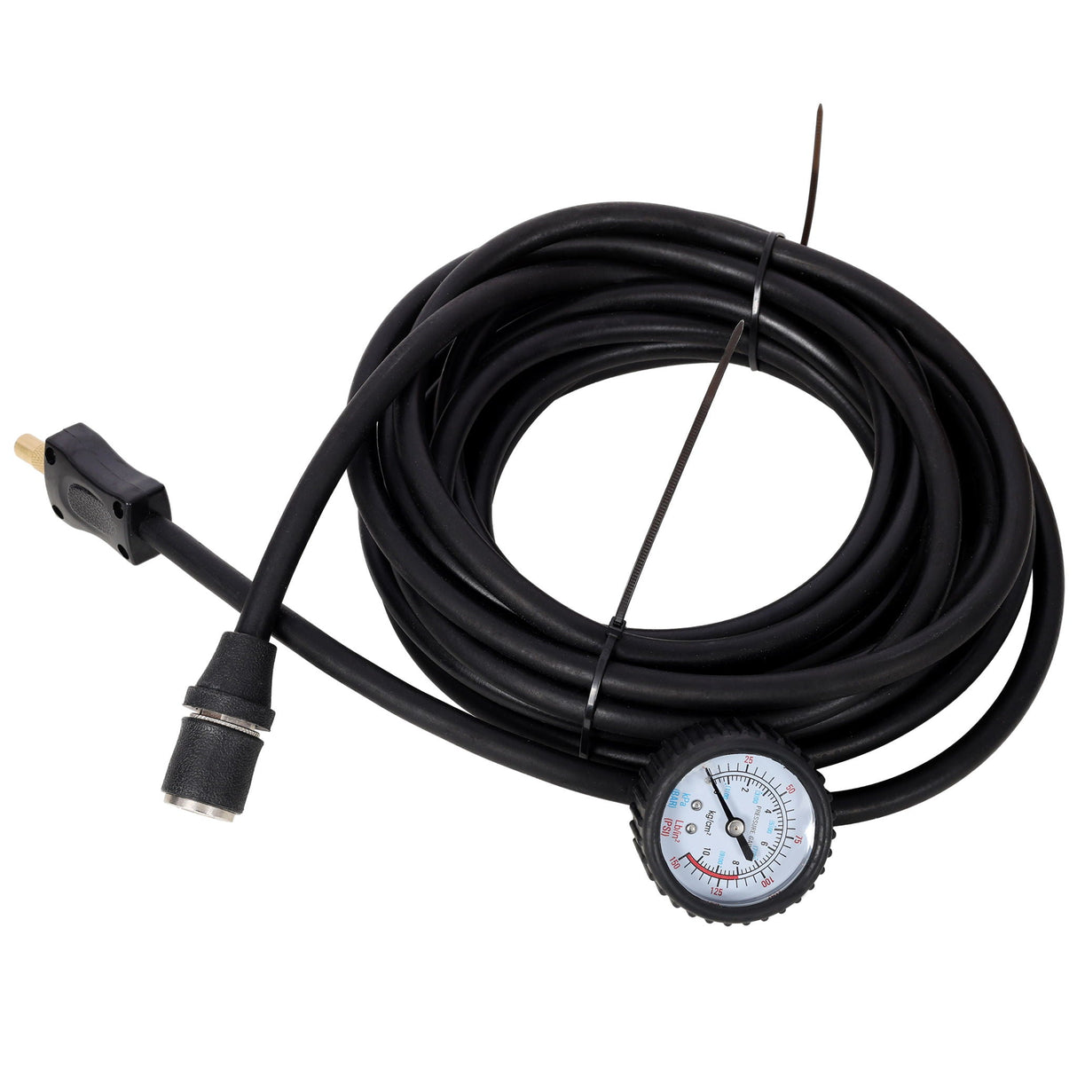 Heavy Duty 12V Air Compressor, Tire Inflator With Pressure Gauge, Compact Size - Black / Orange