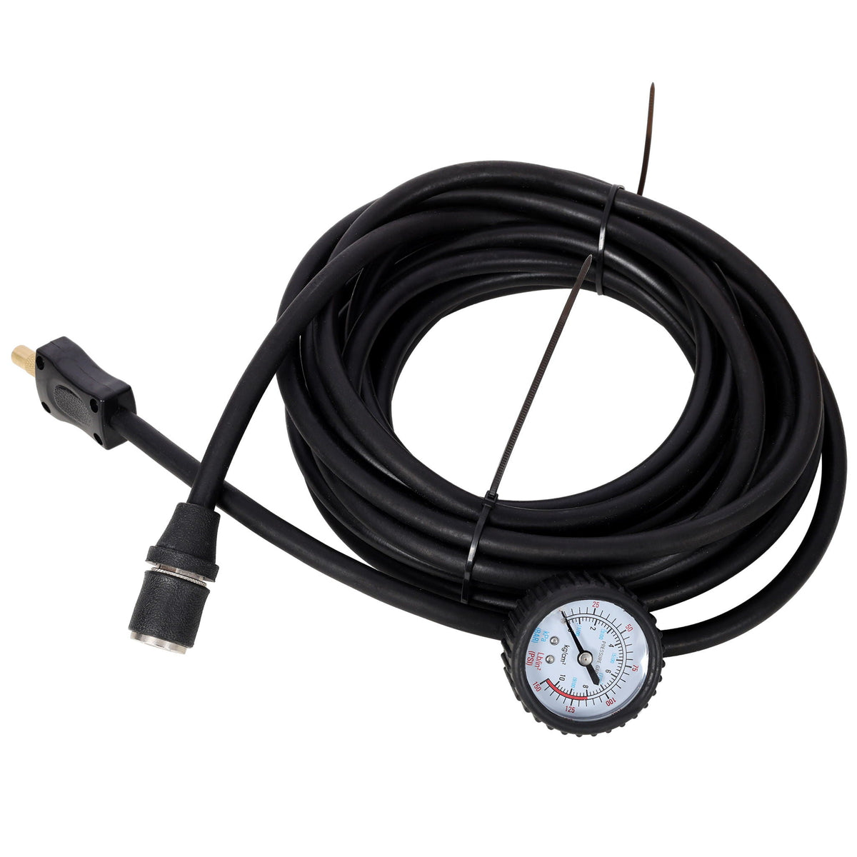 Heavy Duty 12V Air Compressor, Tire Inflator With Pressure Gauge, Compact Size - Black / Orange