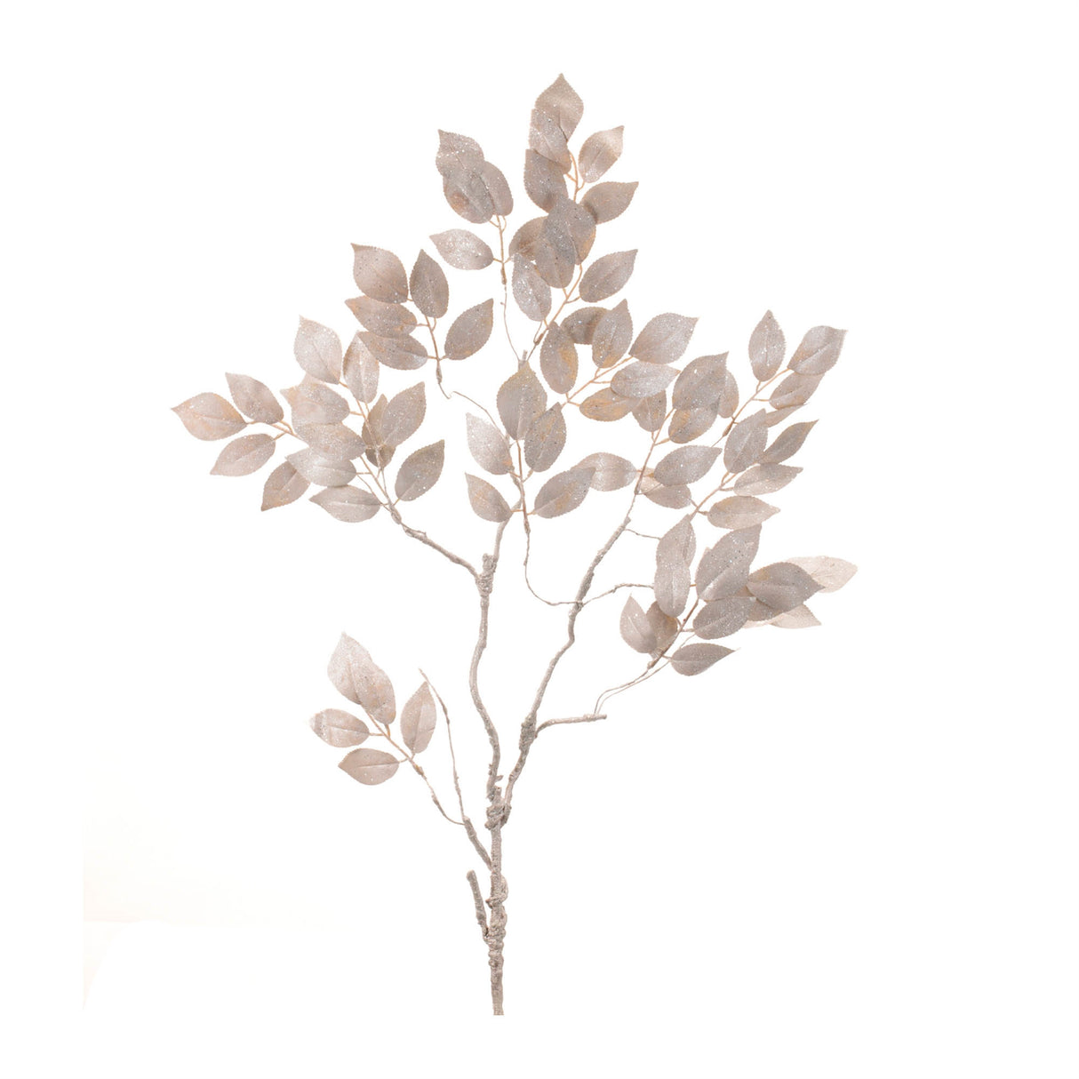 Glittered leaf spray (set of 6)