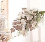 Glittered leaf spray (set of 6)