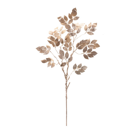 Glittered leaf spray (set of 6)