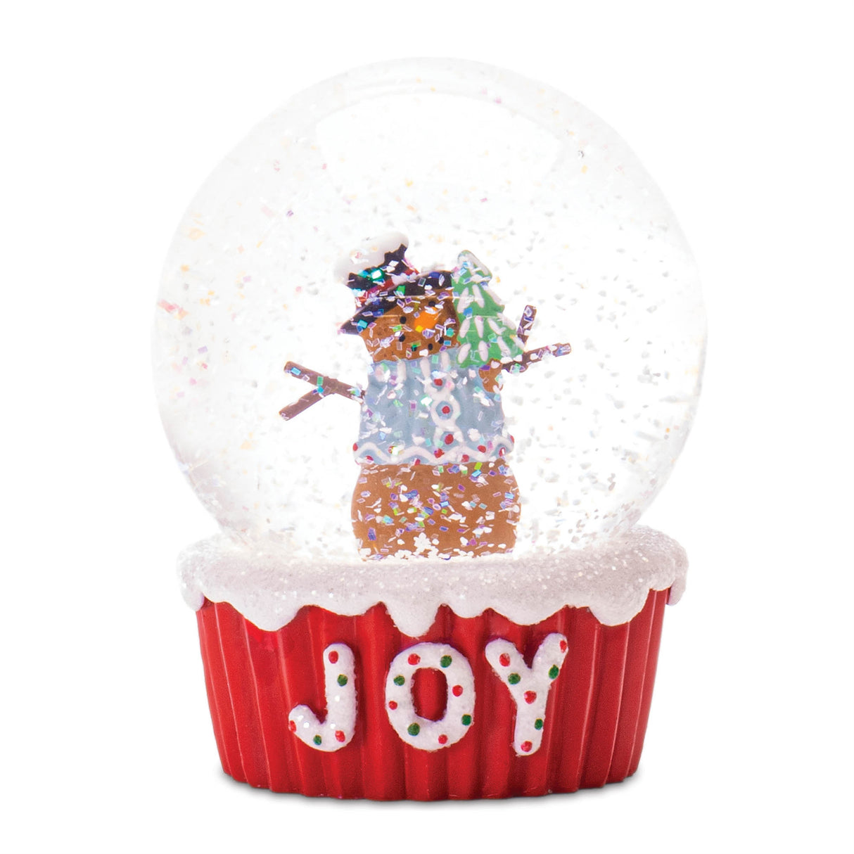 Gingerbread snowman snow globe (set of 2)