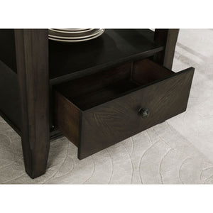 Fulton - 5 Piece Dining Table Set With Upholstered Chairs - Dark Brown