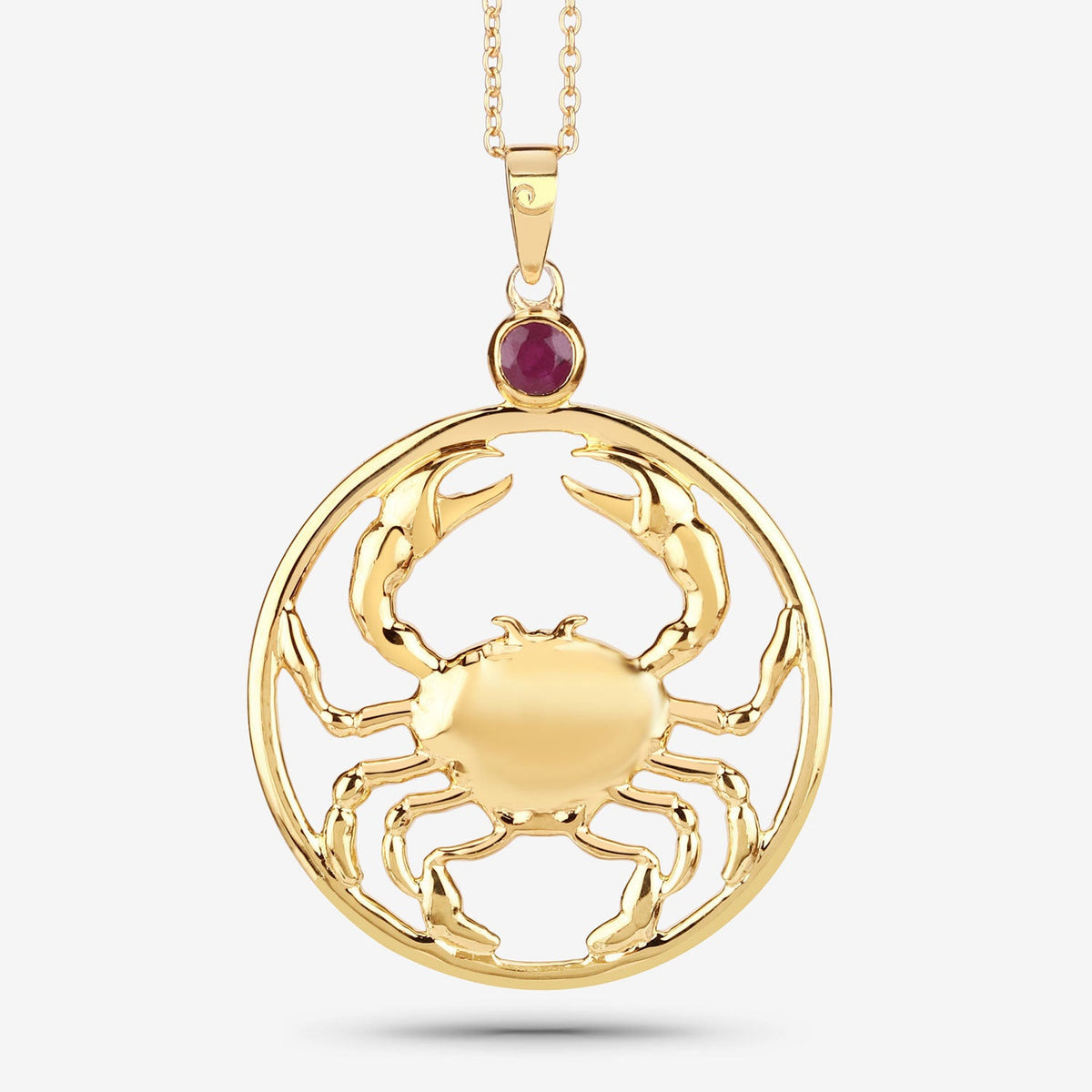 0.33 Carat Genuine Ruby .925 Sterling Silver Pendant