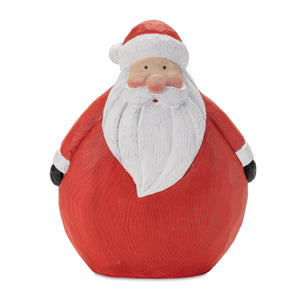Round wood santa figurine (set of 4)