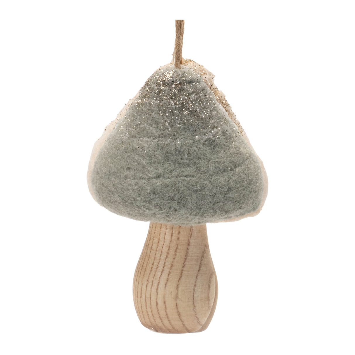 Felt fabric mushroom ornament (set of 12)