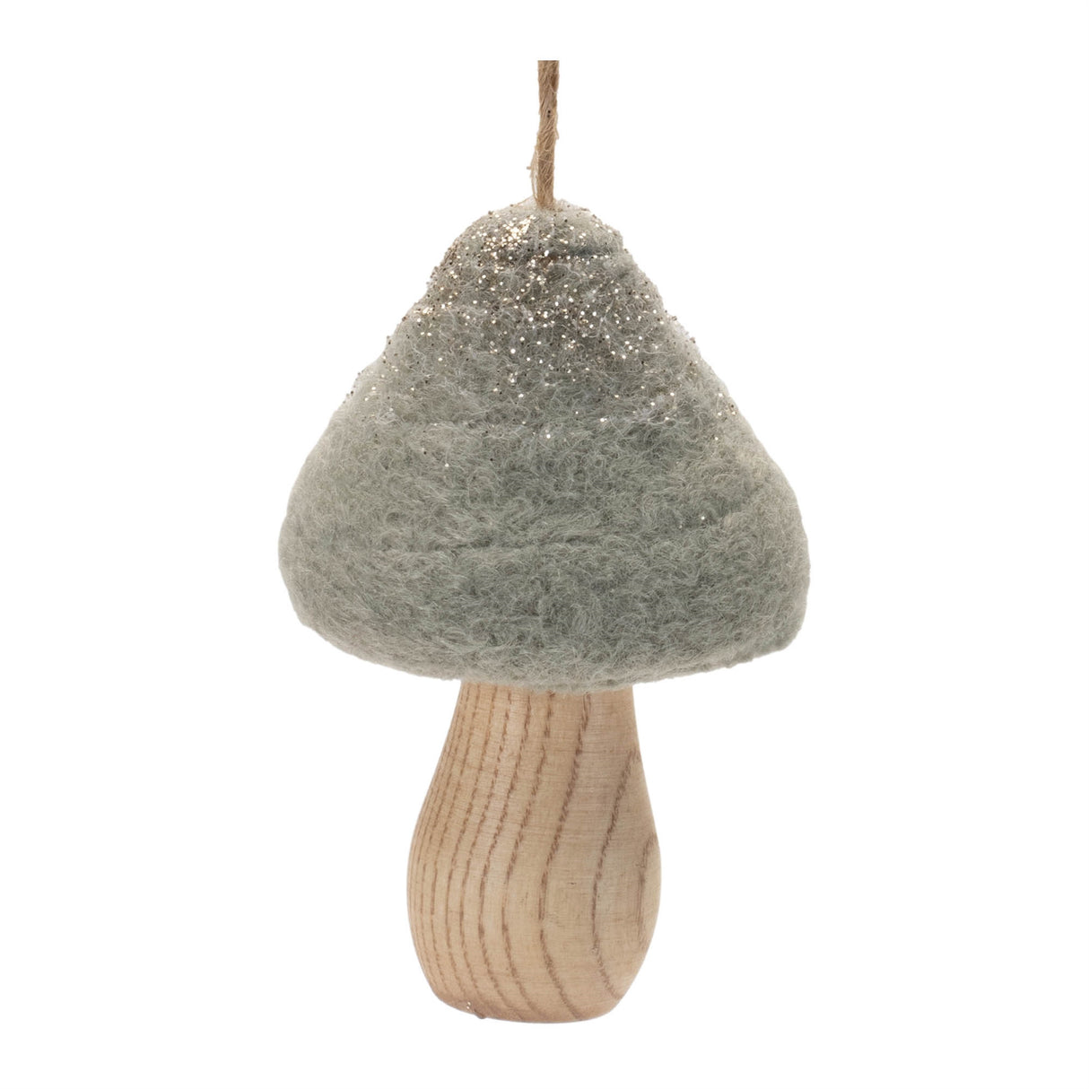 Felt fabric mushroom ornament (set of 12)