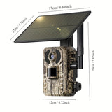 4K Hunting Trail Camera with 4G Live View, Solar Powered & Auto Night Vision