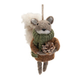 Felt squirrel and fox ornament (set of 12)