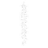 Wood bead and puff ball garland (set of 2)