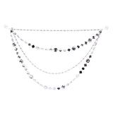 Jewel bead and chain link garland (set of 2)