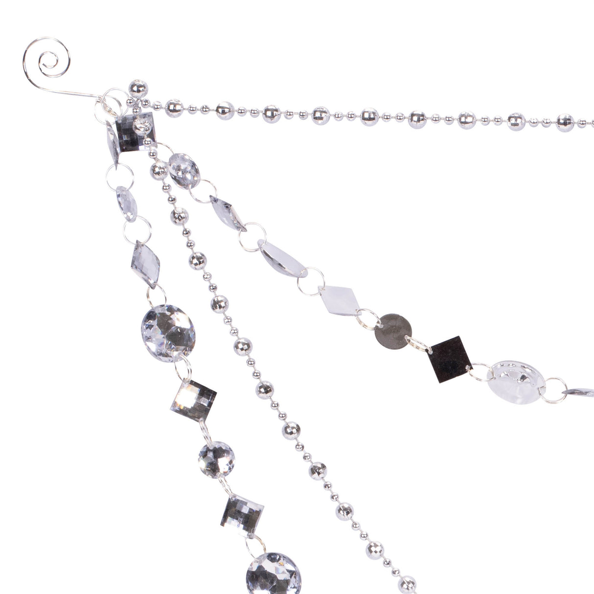 Jewel bead and chain link garland (set of 2)