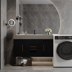 39.4 Inches Single Contemporary Floating Bathroom Vanity