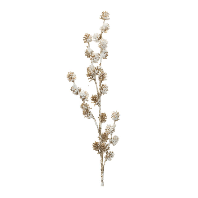 Snowy-glittered-pinecone-spray-(set-of-6)-Christmas-Decor