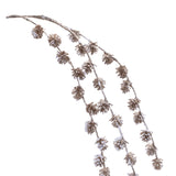 Snowy hanging pinecone spray (set of 6)