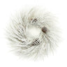 Flocked long needle pine wreath 28"d