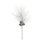 Flocked long neddle pine spray (set of 2)