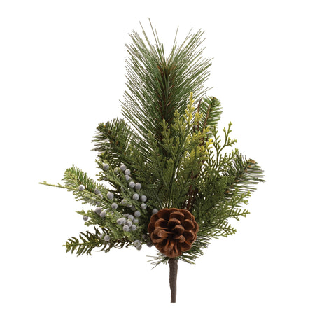 Mixed-pine-juniper-spray-(set-of-12)-Artificial-Flowering-Plants