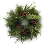 Mixed pine cedar wreath 18"d
