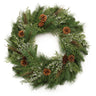 Mixed pine juniper and pincone wreath 30"d