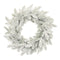 Snowy flocked pine wreath 24"d
