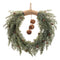 Glittered pine with sleigh bell wreath 22"d