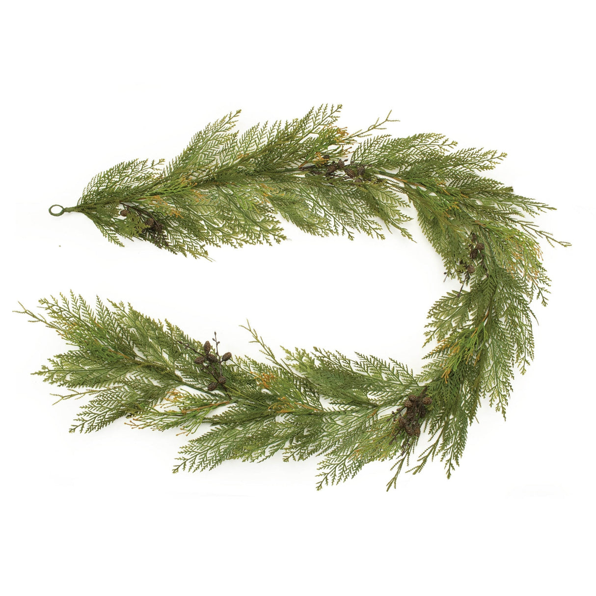 Cedar and Mini Pinecone Garland 6'L