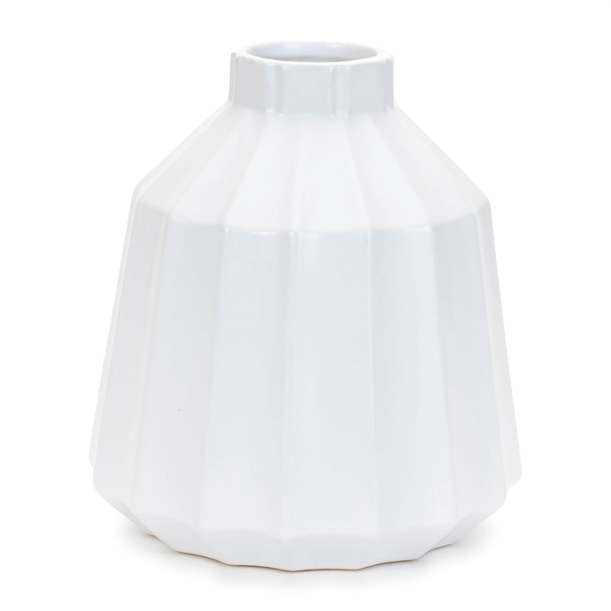 Ribbed ceramic vase (set of 2)
