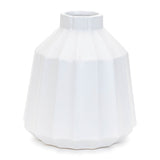 Ribbed ceramic vase (set of 2)