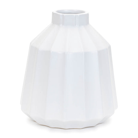Ribbed ceramic vase (set of 2)