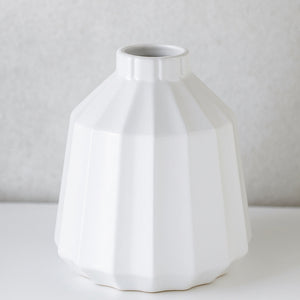 Ribbed Ceramic Vase (Set - 2)