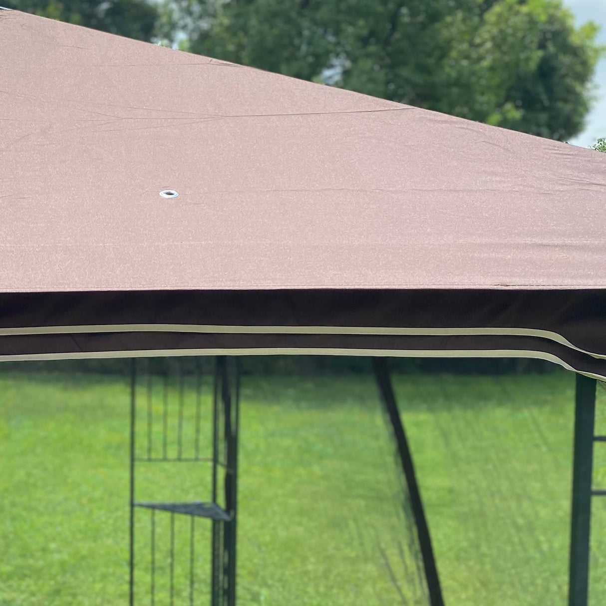 Gazebo tent with double roof & mosquito net