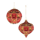 Beaded glass ornament (set of 6)
