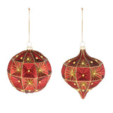 Beaded glass ornament (set of 6)