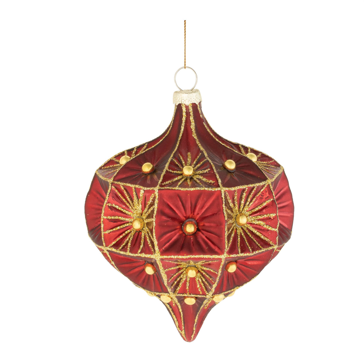 Beaded glass ornament (set of 6)
