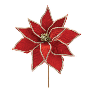 Jeweled-Pointsettia-Flower-Stem-(Set-of-2)-Artificial-Flowering-Plants