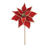 Jeweled pointsettia flower stem (set of 2)
